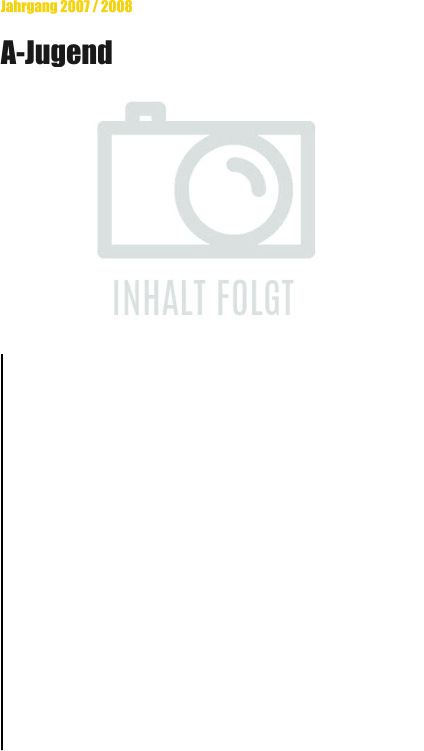 Jahrgang 2007 / 2008 A-Jugend