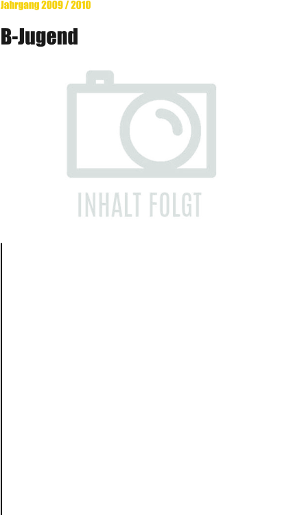 Jahrgang 2009 / 2010 B-Jugend